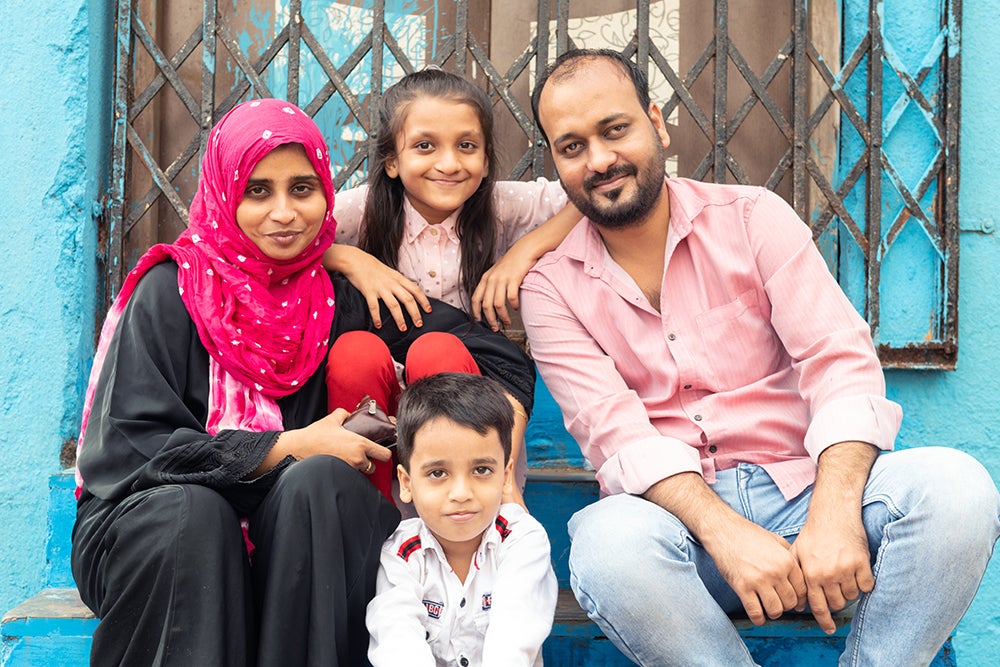 Humera avec sa famille